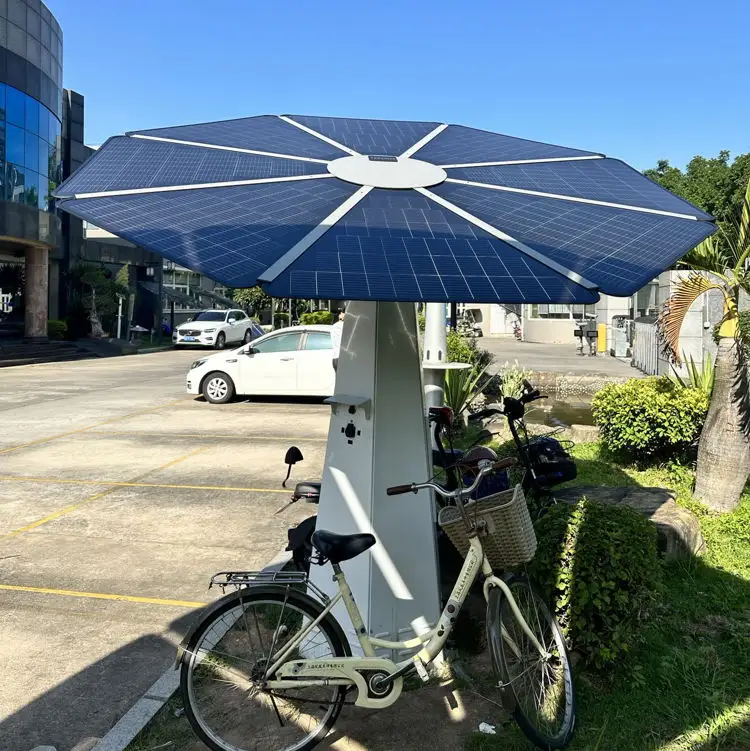 ソーラー発電システムParasol Con Estacion De Cargaソーラーカスタムデザインソーラーパネルツリー