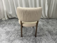 Chaise de salle à manger élégante en cuir, dossier incurvé, style européen moderne de luxe, pour appartement, salle à manger, restaurant, hôtel, villa