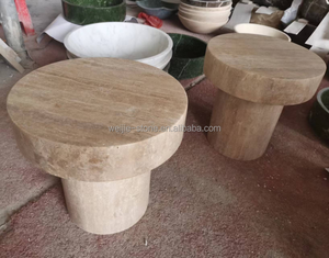 <span class=keywords><strong>2025</strong></span> đá tự nhiên hiện đại Vòng đồ nội thất phòng khách travertine Bàn cà phê - Product Image 3