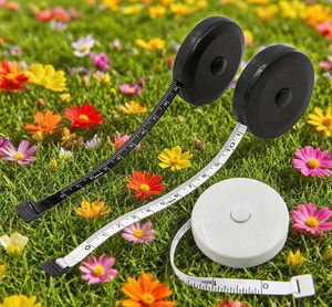 Cinta métrica de plástico y metal en blanco y negro duradero de gran oferta para todas las estaciones - Product Image 1