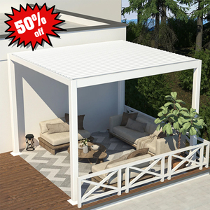 Jardín Aluminio Gazebo Pérgola Sistema 50% de descuento Impermeable Louvre Techo 3X3 3X4 <span class=keywords><strong>4X4</strong></span> 6X4m Persiana motorizada Pérgola - Product Image 2