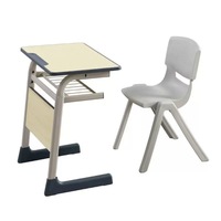 Bureaux et chaises d'école - Meubles d'étude en métal réglables en hauteur pour les élèves du primaire et du secondaire - Design moderne