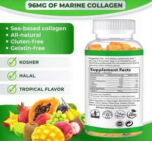 Parlayan cilt sakızlı, 25 günlük tedarik (50 kapsül), dolgun çilek, hyaluronik asit, kollajen, deniz topalak, çiğneme takviyesi - Product Image 4