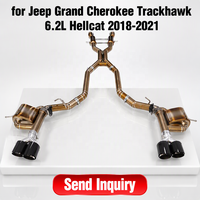 ING Full Titanium Valved Catback pour Jeep Grand Cherokee Trackhawk 6.2L Hellcat 2018-2021 |   Embouts en fibre de carbone pour télécommande Quad