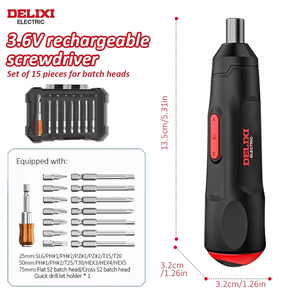 Destornillador Eléctrico Mini Portátil Delixi con Torque Ajustable para Reparación Precisa de Teléfonos y Cámaras - Product Image 1