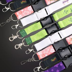 Printed Sublimation Blanks Neck <b>Lanyard</b> With Pvc amd Card Plastic Holder Custom Brand Logo J Hook <b>Polyester</b> <b>Lanyards</b> - Product Image 1