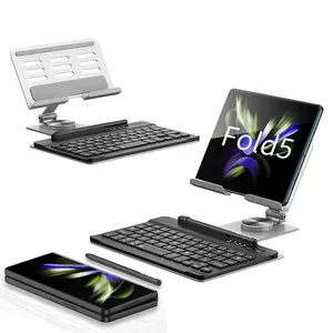 三星银河Z折叠4,3键盘支架，2个手机套蓝牙无线魔术键盘带笔