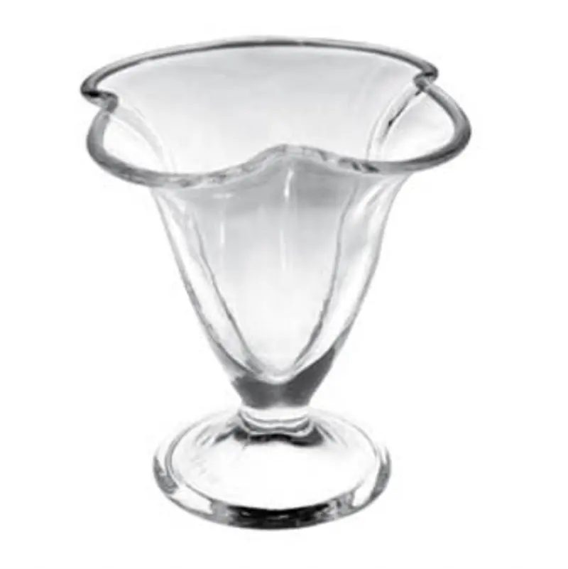 Wholesale Cheap Glass Ice Cream bowl glass dessert serving bowls footed ice cream cup glass vintage sundae thick dessert dishes