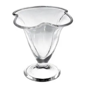 Vente en gros de bol à glace en verre bon marché bols de service à dessert en verre tasse à glace à pied en verre sundae vintage plats à dessert épais