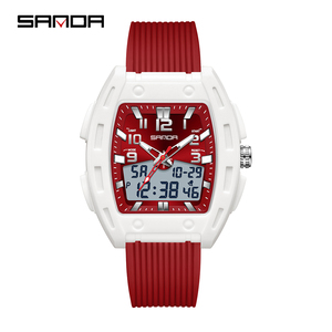 <span class=keywords><strong>Montre</strong></span> SANDA 6330, <span class=keywords><strong>vente</strong></span> chaude, mode originale, <span class=keywords><strong>montre</strong></span> pour homme à double affichage, multifonction, bracelet en TPU, étanche, sportive, <span class=keywords><strong>montre</strong></span>-bracelet pour homme d'extérieur - Product Image 2