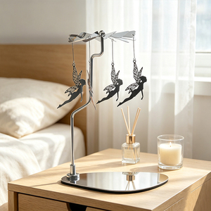 Portacandele Rotante per Aromaterapia, Supporto per Candele Tealight in Metallo di Alta Qualità, Ornamento Personalizzato per la Casa - Product Image 1