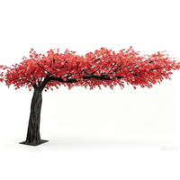 Arbre d'érable artificiel rouge sur mesure pour extérieur, hauteur 3m, largeur 6m, faux arbre d'érable pour sites touristiques et décoration commerciale