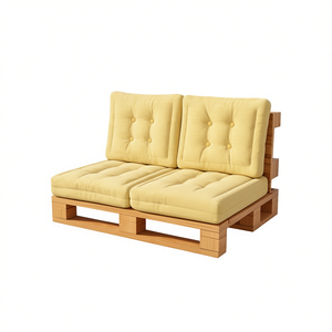 4 Cuscini Indipendenti per Divano da Giardino, 80x60 cm Seduta, 50x60 cm Schienale, Spessore 12 cm, Resistenti per Uso Esterno - Product Image 1