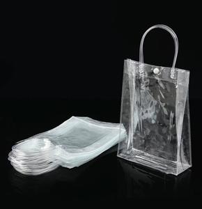 Sac fourre-tout personnalisé pour femme avec logo imprimé, en PVC transparent, étanche, avec fermeture boutonnée, idéal pour les courses et les cadeaux, vente en gros à prix abordable. - Product Image 1