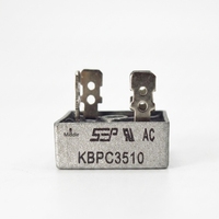 Puente Rectificador de Onda Completa KBPC3510, Monofásico de Forma Cuadrada con Cables Planos, Módulo Rectificador de 35/1000V