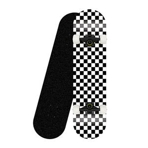 पेशेवर मेपल स्केटबोर्ड 7 परत काले और सफेद ग्रिड बिसात शुरुआती के लिए अवतल प्लेट डबल घुमाव स्केट बोर्ड - Product Image 3