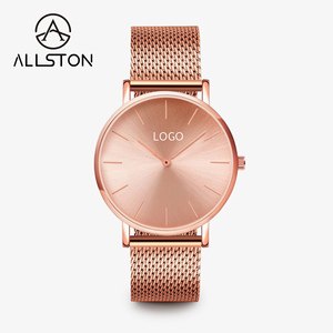 <span class=keywords><strong>Montre</strong></span>-bracelet Allston pour femme en acier inoxydable, design minimaliste doré, boîtier en alliage <span class=keywords><strong>de</strong></span> <span class=keywords><strong>luxe</strong></span>, bracelet en cuir, prix d'usine, soldes <span class=keywords><strong>de</strong></span> liquidation - Product Image 6