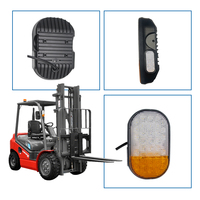 Projecteur de travail LED de pointe avec clignotant jaune, ampoules de phares 24V à LED Epistar haute luminosité pour chariots élévateurs et grandes machines