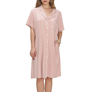 Camicie <span class=keywords><strong>da</strong></span> <span class=keywords><strong>Notte</strong></span> a Maniche Corte per Donne, Pigiama con Bottoni, Abito <span class=keywords><strong>da</strong></span> <span class=keywords><strong>Notte</strong></span> in <span class=keywords><strong>Viscosa</strong></span> di Bambù - Product Image 2