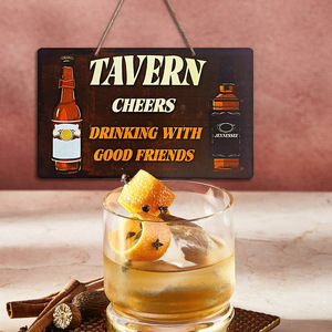 Vintage wooden welcome sign for pubs, wall <b>decorations</b>, bar signs, wooden slogans, doorplates, and <b>decorative</b> hangings. - Product Image 2