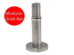 Barre d'appui modulaire du sol au <span class=keywords><strong>plafond</strong></span>, 32 mm, acier inoxydable 304 - Product Image 1
