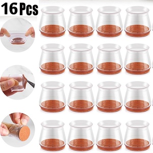 Couvre-<span class=keywords><strong>pieds</strong></span> de chaise universels en silicone résistant à l'usure, capuchons pour <span class=keywords><strong>pieds</strong></span> de table et de chaise, protection antidérapante pour sols en <span class=keywords><strong>bois</strong></span> - Product Image 1