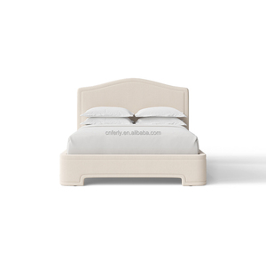 FERLY Set di Mobili per Camera da <span class=keywords><strong>Letto</strong></span> Senza Tempo, <span class=keywords><strong>Testiera</strong></span> Artigianale Stile Camelback, <span class=keywords><strong>Letto</strong></span> Imbottito con Piattaforma e Comodino Personalizzabile - Product Image 2