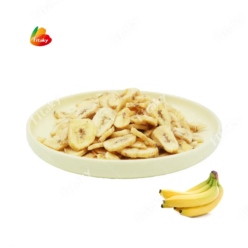 Natürliche getrocknete Bananen Bulk Snack Vakuum gebratene Bananen chips Knusprige Snacks