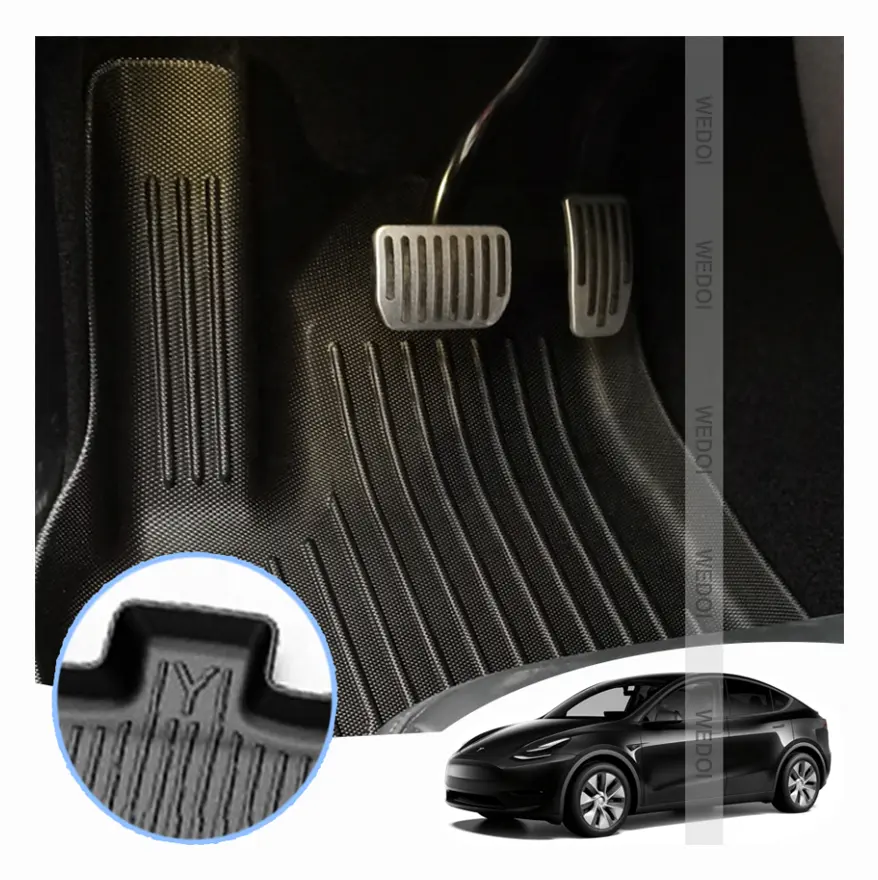 2022 Auto Matten für Tesla Model Y TPE Innen zubehör Rutsch feste 3D-Klavierpads Matten Neues Design Schutz