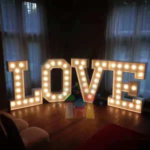 Commerciële Verjaardagsfeestje Versierd Alfabet Marquee Liefde Letters Licht Up Letters Voor Bruiloft