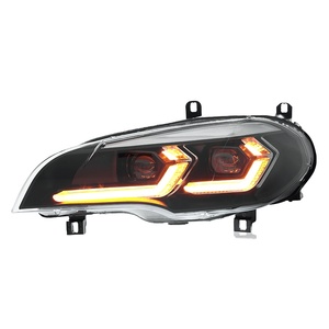 ชุดไฟหน้าสำหรับรถยนต์รุ่นปี 07-13 E70 แบบดัดแปลงใหม่ ไฟ LED 12V พร้อมเลนส์ไฟวิ่งกลางวันและไฟเลี้ยวแบบไหล ช่วยเพิ่มการมองเห็น - Product Image 2