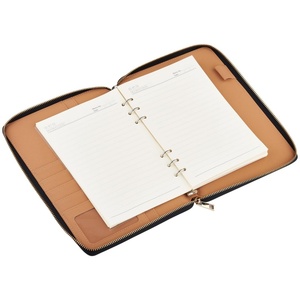 <span class=keywords><strong>A5</strong></span> máy tính xách tay da du lịch Tạp Chí da bìa dây kéo danh mục đầu tư với chủ bút chì, túi điện thoại và cáp tổ chức - Product Image 2