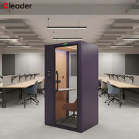 Cabine de bureau insonorisée pour une personne, mobilier compact, espace de lecture individuel, cabine téléphonique, pod de bureau mobile pour réunions, pod d'intimité