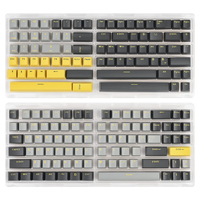 Capuchons de touches en aluminium Doubleshot 166 touches pour clavier mécanique avec interrupteurs Cherry MX et Clones ensemble de touches de profil OEM pour 60% 65%