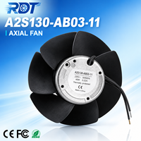 مروحة تبريد محورية AC طراز A2S130-AB03-11 بقوة 230 فولت وسرعة 2800 دورة في الدقيقة، متينة وموثوقة للتشغيل المستمر والتبريد