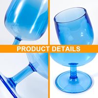 Verres à vin empilables à tige en plastique de 12 oz, gobelet à vin et eau en plastique acrylique de 12 oz gobelets empilables