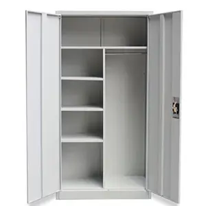Armário para armazenamento, 2 portas, preço barato, roupas, fechadura de aço, armário, guarda-roupa, armazenamento, armário com fechaduras