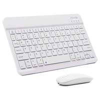 Teclado y Ratón Bluetooth Recargables, Portátiles y Delgados, Combo de Teclado y Ratón con n para Tablet