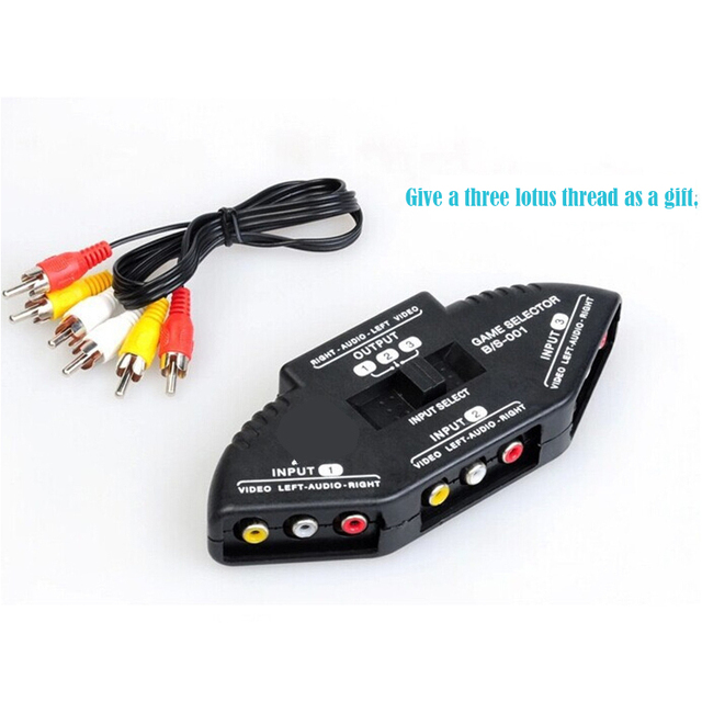 Av Switcher 3 in 1 Out 2 in 1 Out AV Distributor 3 in 1 Out AudioVideo Converter Wiring