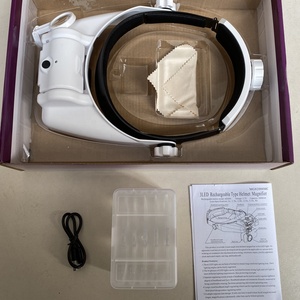 مكبر رأس قابل للشحن عبر USB بتكبير 1X و1.5X و2X و2.5X و3.5X و8X مع إضاءة LED مزدوجة للعين للاستخدام الجراحي والقراءة وطب الأسنان - Product Image 6