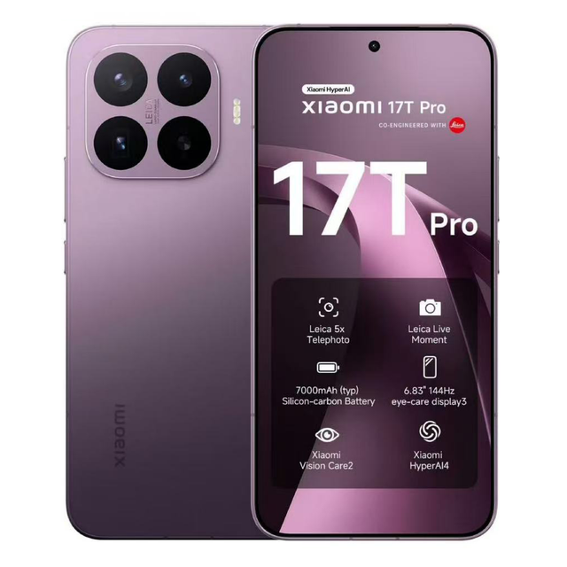 2026 NEW ARRIVAL Xiaomi 17T Pro Global Version 5G Smartphone with 6.83inch Screen/ Xiaomi HyperAI Dimensity 9500/ 7000mAh 100W
