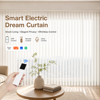 Cortinas Inteligentes Motorizadas, Persianas Verticales Translúcidas, Control Remoto, Ajustables, Privacidad y Luz, para Ventanas Francesas, Hoteles y Huéspedes