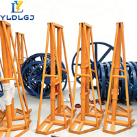 Support de déroulage de câble hydraulique robuste YILI 10 tonnes, type échelle réglable pour dérouleur de câble de construction