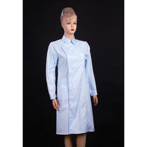 Blouse médicale Evergrande en coton à manches longues blanche et rose pour infirmières et médecins – Tenue de travail - Product Image 2