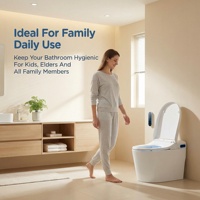 Inodoro Eléctrico Inteligente de Lujo de Una Pieza con Asiento Calefactado, Sensor de Pie, Luz Nocturna y Drenaje S-Trap, Montado en el Suelo