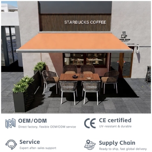 Toldo Retráctil <span class=keywords><strong>de</strong></span> Cassette Completo con Control Remoto y Brazos Plegables <span class=keywords><strong>para</strong></span> Jardín, Patio y Balcón - Product Image 3