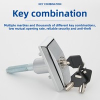 Serrure à clé en T universelle pour distributeur automatique, machine à eau domestique, lave-auto, machine à monnayeur d'arcade