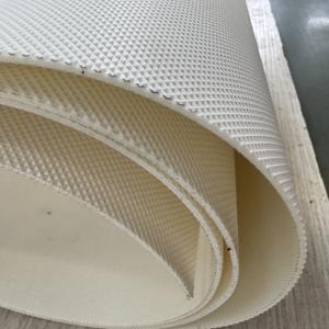 สายพานลำเลียงขนมปังบิสกิต PVC สีขาว รูปทรงเพชร สำหรับเครื่องทำแปรงและสายการผลิตขนม - Product Image 3