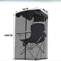 Fauteuil à bascule d'extérieur avec moustiquaire et pare-soleil de voyage, installation simple, idéal pour cour et jardin