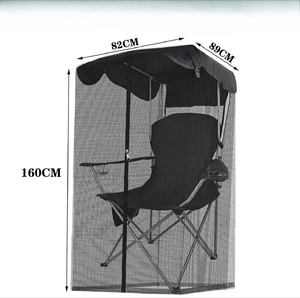 Sedia a dondolo da esterno con tenda parasole e zanzariera, facile installazione, per giardino e cortile - Product Image 2